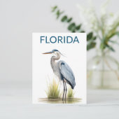 Florida Great Blue Heron Bird Travel Postkarte (Stehend Vorderseite)
