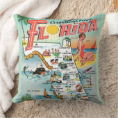 Florida Greetings Map Pillow Kissen (Decke)