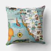 Florida Greetings Map Pillow Kissen (Rückseite)