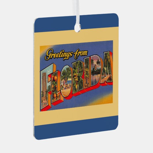 Florida Greetings Ornament Aus Metall (Vorderseite Rechts)