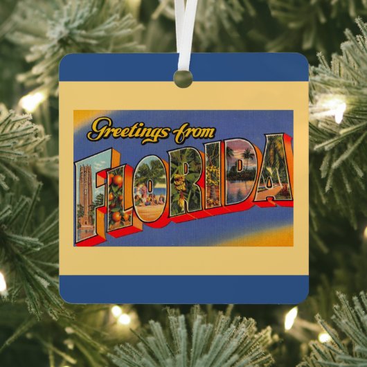 Florida Greetings Ornament Aus Metall (InSitu)