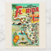 Florida Greetings Weinetikett (Einzelnes Label)