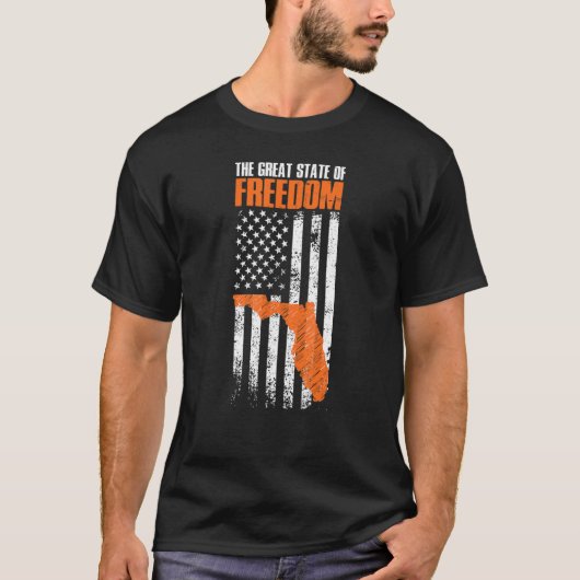 Florida großer Staat der amerikanischen Fahne T-Shirt (Vorderseite)