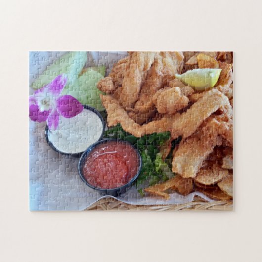 Florida Grouper Fingers Sanibel Island Marina Puzzle (Horizontal)