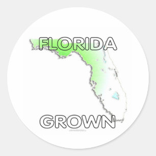 Florida Grown Runder Aufkleber