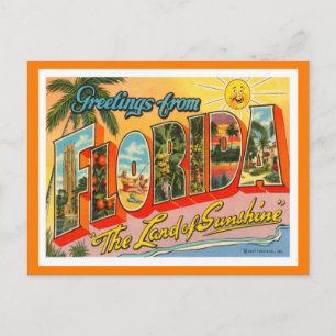 Florida Grüße aus den US-Bundesstaaten Postkarte