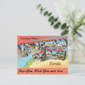 Florida, Grüße aus Hollywood Beach Postkarte (Stehend Vorderseite)