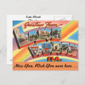 Florida, Grüße vom Lake Worth Postkarte (Vorne/Hinten)