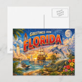 Florida Grüße von der Postkarte (Vorne/Hinten)