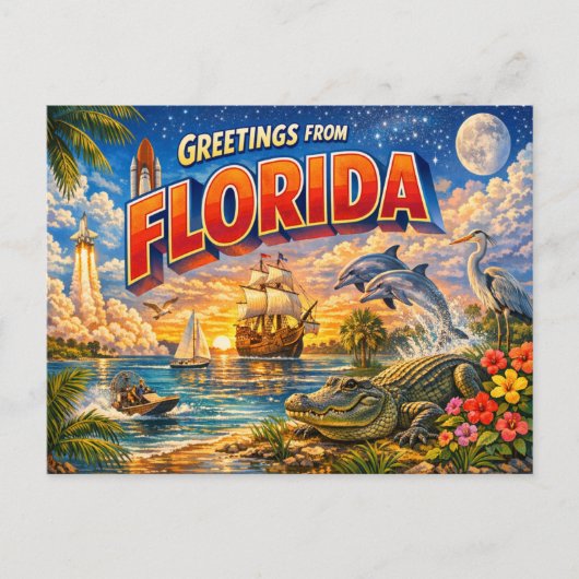 Florida Grüße von der Postkarte (Vorderseite)