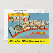 Florida, Grüße von Fort Lauderdale Postkarte (Vorne/Hinten)
