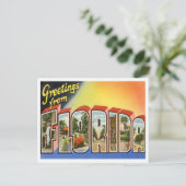 Florida Grüße von US-Staaten Postkarte (Stehend Vorderseite)