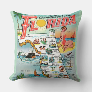 Florida-Grußkarte als Kissen
