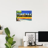 Florida Gulf Coast Highway Großbuchstabe Poster (Heimbüro)