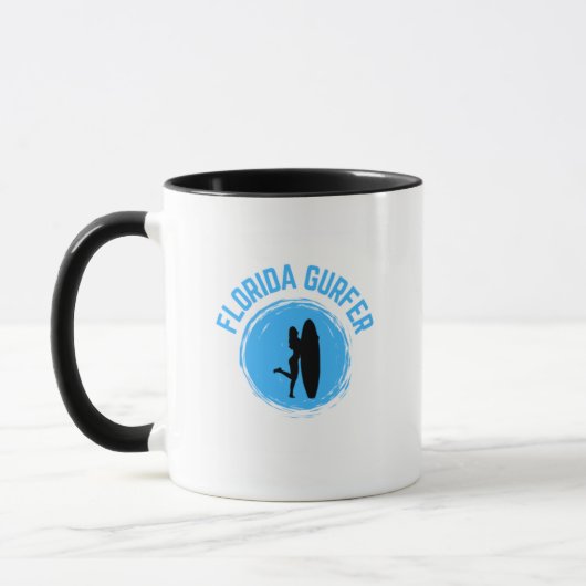 Florida Gurfer (weibliche Surfer) Kaffeemaschine T Tasse (Links)