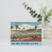 Florida, Hallendale, Gulfstream Park Postkarte (Stehend Vorderseite)