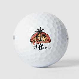 Florida Hallo auf Sunset Background Golfball