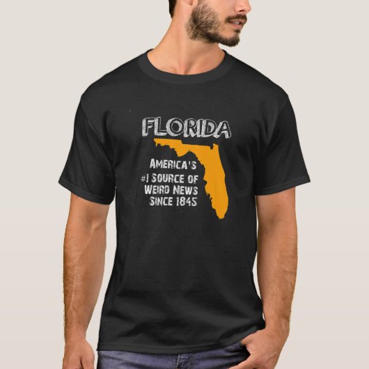 Florida "Hauptstadt der Seltsamen Nachrichten" T-Shirt (Vorderseite)