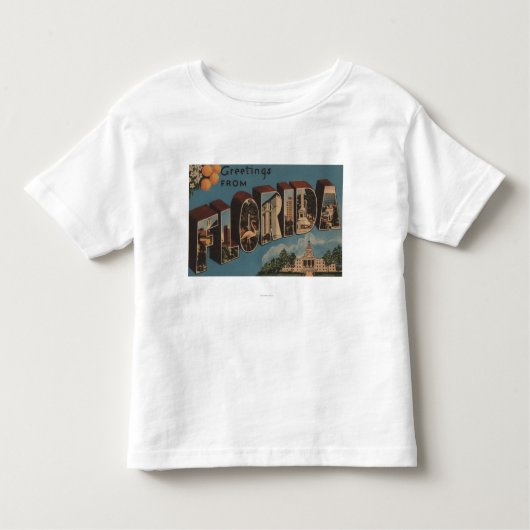 Florida (Hauptstadts-Gebäude) - großer Buchstabe Kleinkind T-shirt (Vorderseite)