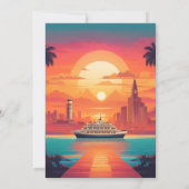 Florida Hawaii Hochzeit für Wasserkreuzfahrten Einladung (Rückseite)