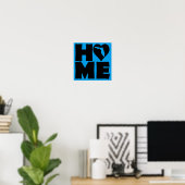 Florida Heim Herz Staat Poster Schild (Heimbüro)