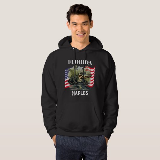 Florida Herren Pullover Dark Kapuzenpullover (Vorne ganz)