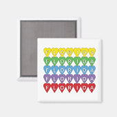 Florida-Herz-Regenbogen-Muster Magnet (Vorderseite/Rückseite)