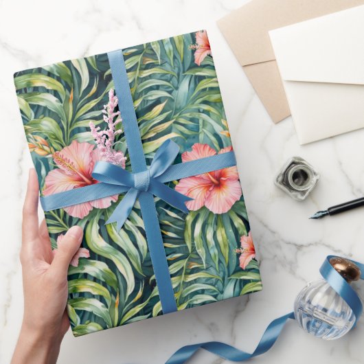 Florida-Hibiskus-Muster  Geschenkpapier (Schenken)