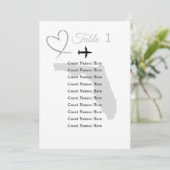 Florida-Hochzeit in Urlaubsort Einladung (Stehend Vorderseite)