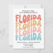 Florida Hochzeit in Urlaubsort Save the Date Ankündigung (Vorderseite)