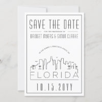 Florida Hochzeit | Stilisierte Skyline Save-the-Da