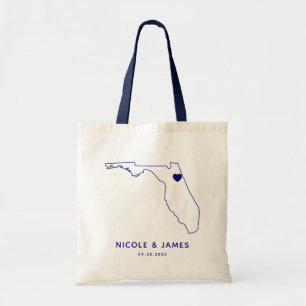 Florida Hochzeit Willkommenstasche Tote Navy Blau  Tragetasche