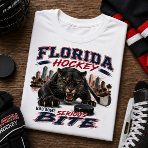Florida Hockey Hat Einen Ernsthaften Biss Panther T-Shirt