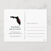 Florida Holiday Moving Ankündigung Postkarte (Rückseite)