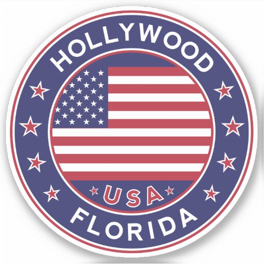 Florida, Hollywood Aufkleber (Vorderseite)