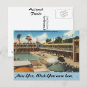Florida, Hollywood Beach Hotel Postkarte (Vorne/Hinten)