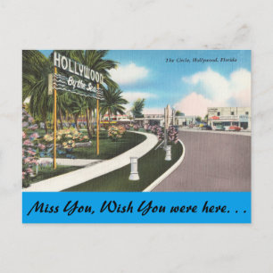 Florida, Hollywood, der Kreis Postkarte