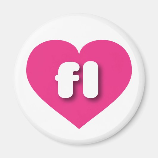 Florida Hot Pink heart - I Liebe fl Magnet (Vorne)