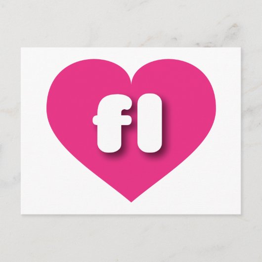 Florida Hot Pink heart - I Liebe fl Postkarte (Vorderseite)