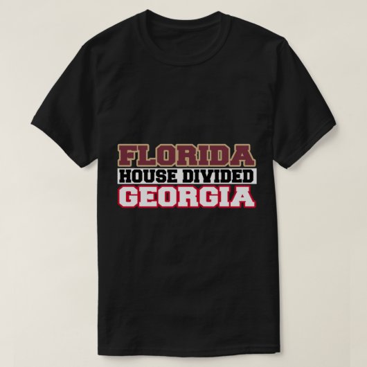 Florida House geteilt Georgien T-Shirt (Design vorne)