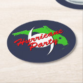 Florida-Hurrikan-Party Ihre Farben Runder Pappuntersetzer (Angewinkelt)