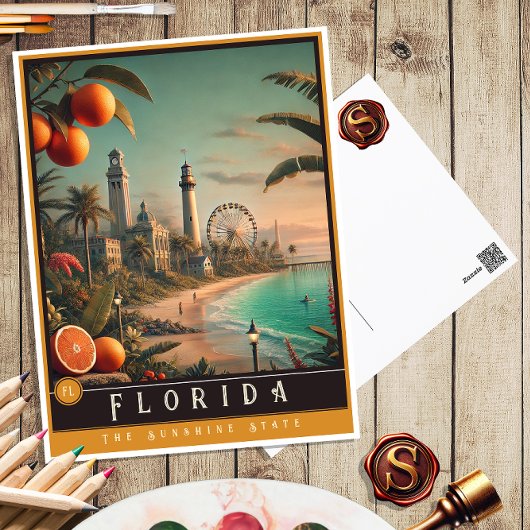 Florida | Hyper-Realistisches Staat Postkarte