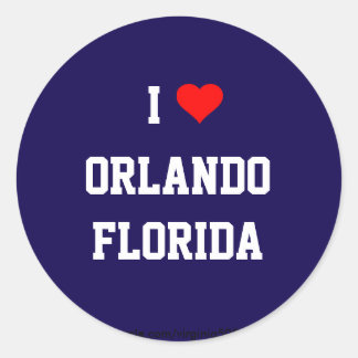 FLORIDA: I Liebe Orlando, Florida Runder Aufkleber
