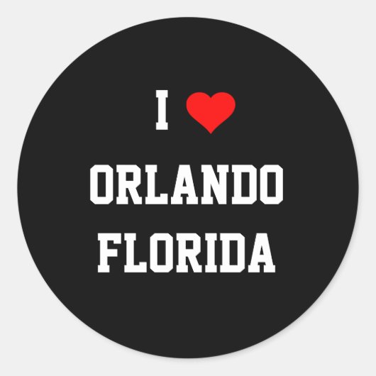 FLORIDA: I Liebe Orlando, Florida Runder Aufkleber (Vorderseite)