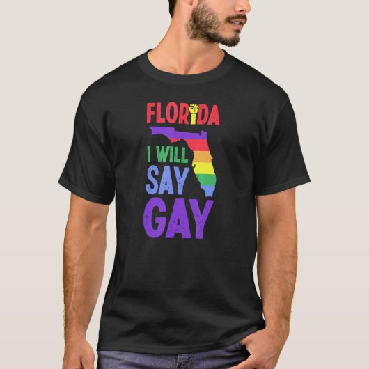 Florida I will sagen Gay Pride Quee Rechte Lgbtq A T-Shirt (Vorderseite)