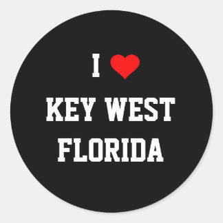 FLORIDA: Ich Liebe Key West, Florida Runder Aufkleber