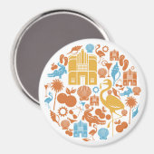 Florida Icons Magnet (Vorderseite/Rückseite)