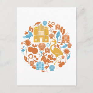 Florida Icons Postkarte