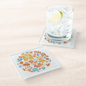 Florida-Ikonen Glasuntersetzer (Schrägansicht)