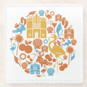 Florida-Ikonen Glasuntersetzer